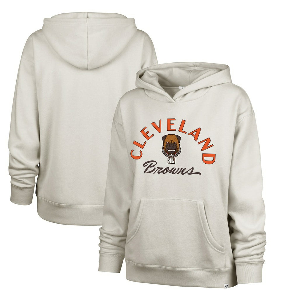 Cleveland Browns 47 brand '47 Women's Dawg Pound XL Whirlwind Naomi Pullover Hoodie