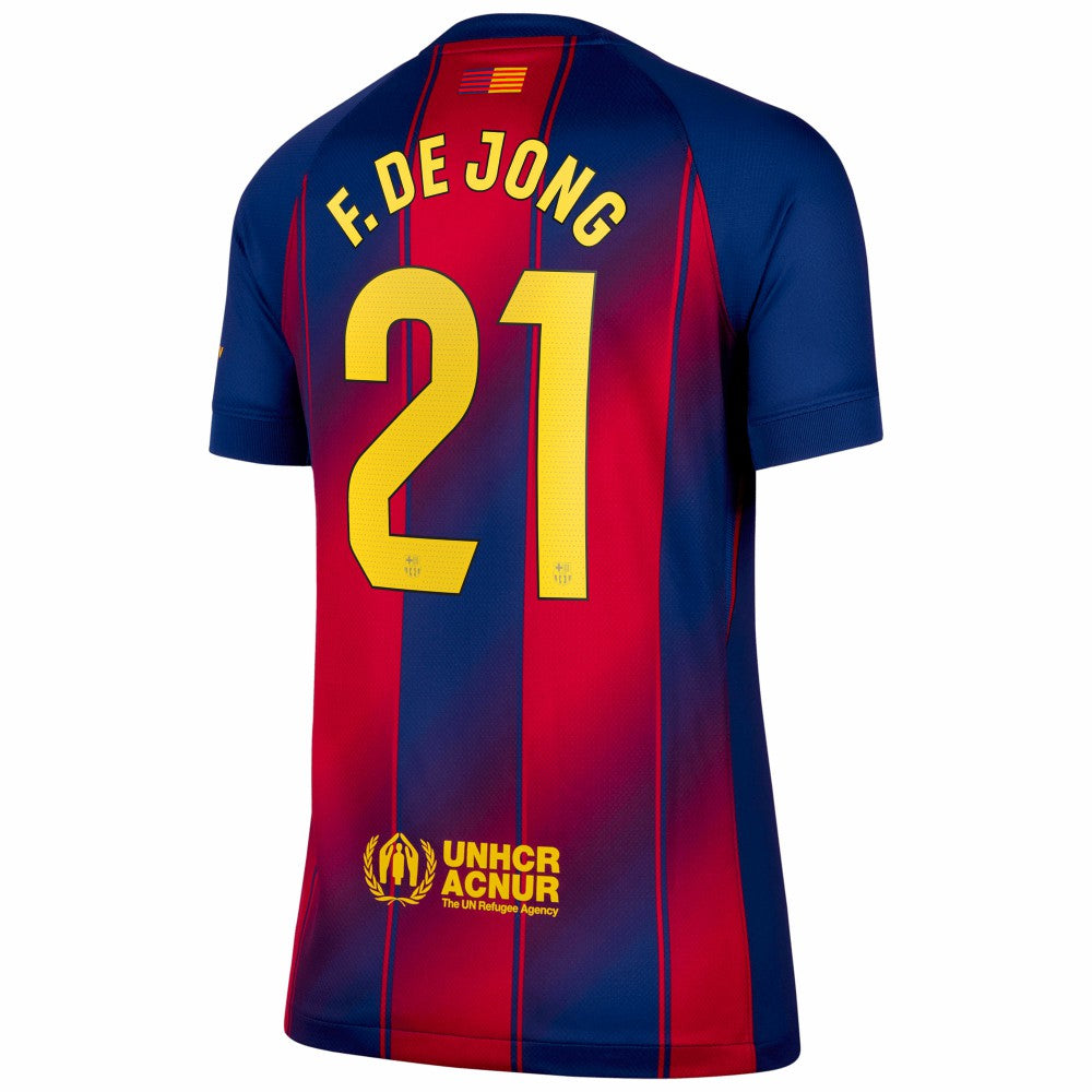 Frenkie de Jong Barcelona Women's 2025/26 Home Replica Jersey Navy - Nike
