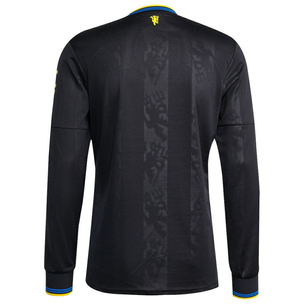 Manchester United 2025/26 Third Replica Long Sleeve Jersey Black - Adidas