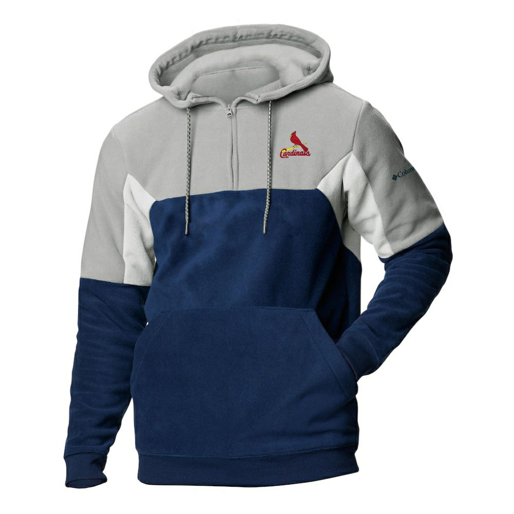 St. Louis Cardinals Columbia Men's Lodge Fleece Quarter-Zip Hoodie | MLB New