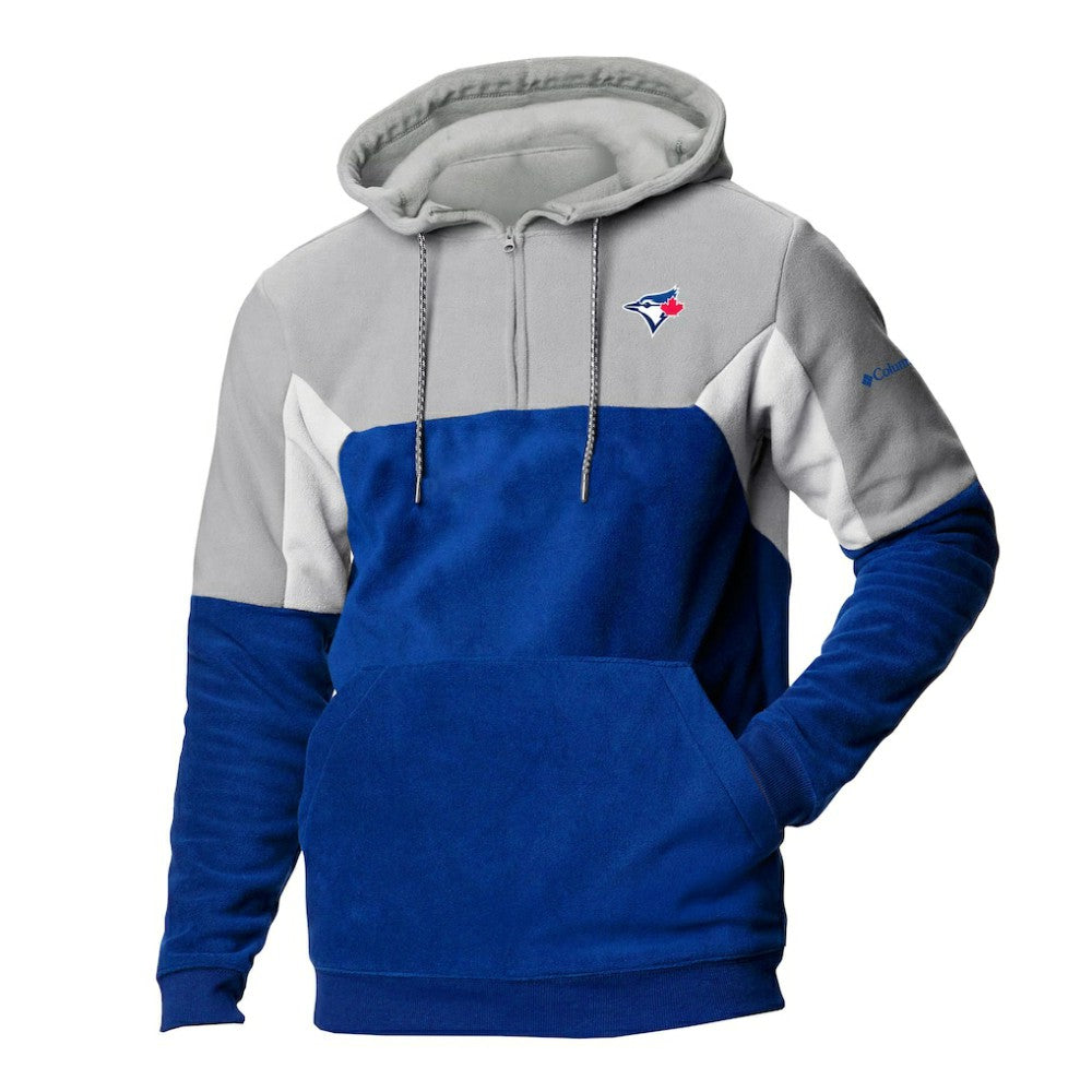 Toronto Blue Jays Columbia Men's Lodge Fleece Quarter-Zip Hoodie | MLB Discount