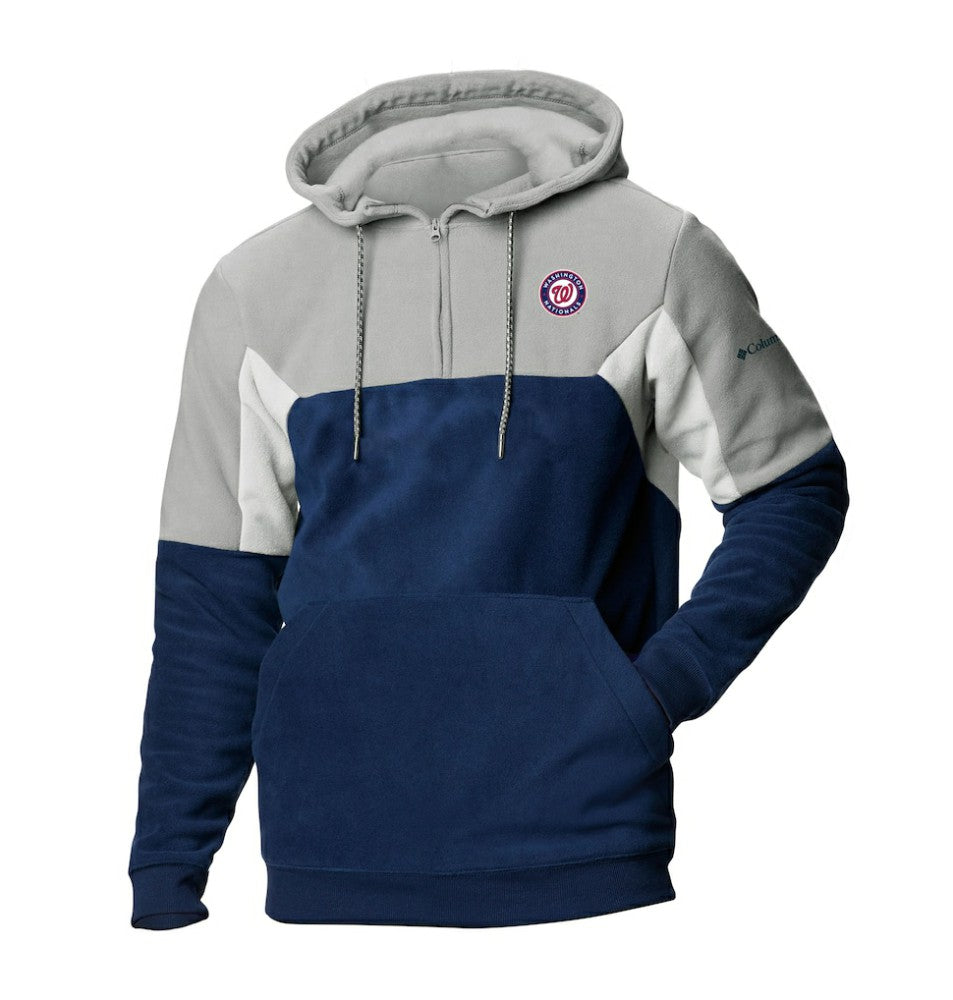 Washington Nationals Columbia Men's Lodge Fleece Quarter-Zip Hoodie | MLB On Sale