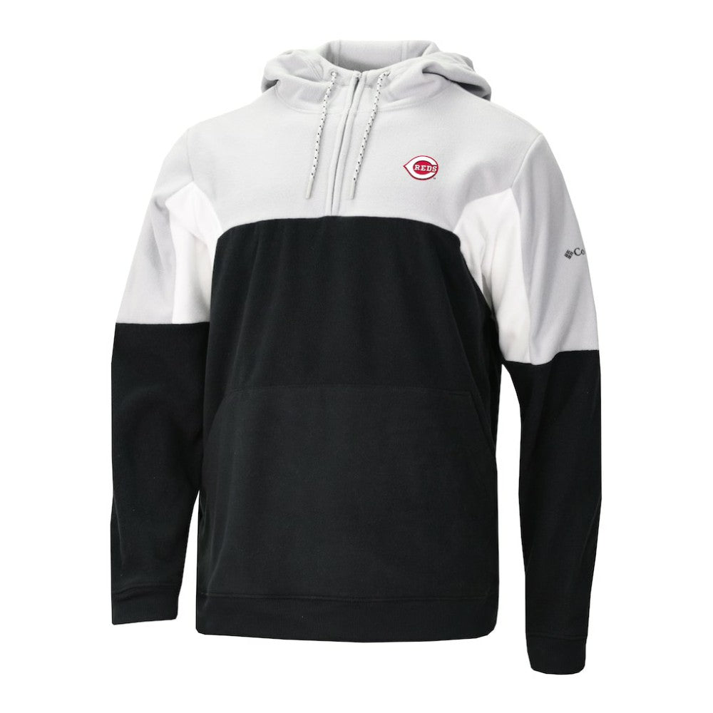 Cincinnati Reds Columbia Men's Lodge Fleece Quarter-Zip Hoodie | MLB For sale