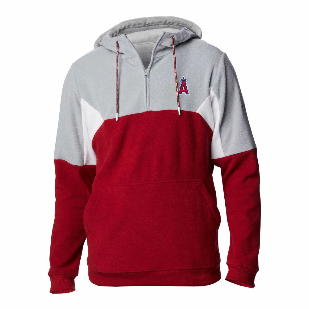 Los Angeles Angels Columbia Men's Lodge Fleece Quarter-Zip Hoodie | MLB New