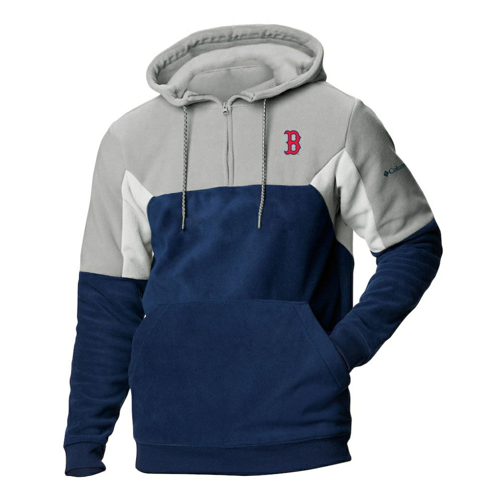 Boston Red Sox Columbia Men's Lodge Fleece Quarter-Zip Hoodie | MLB Online
