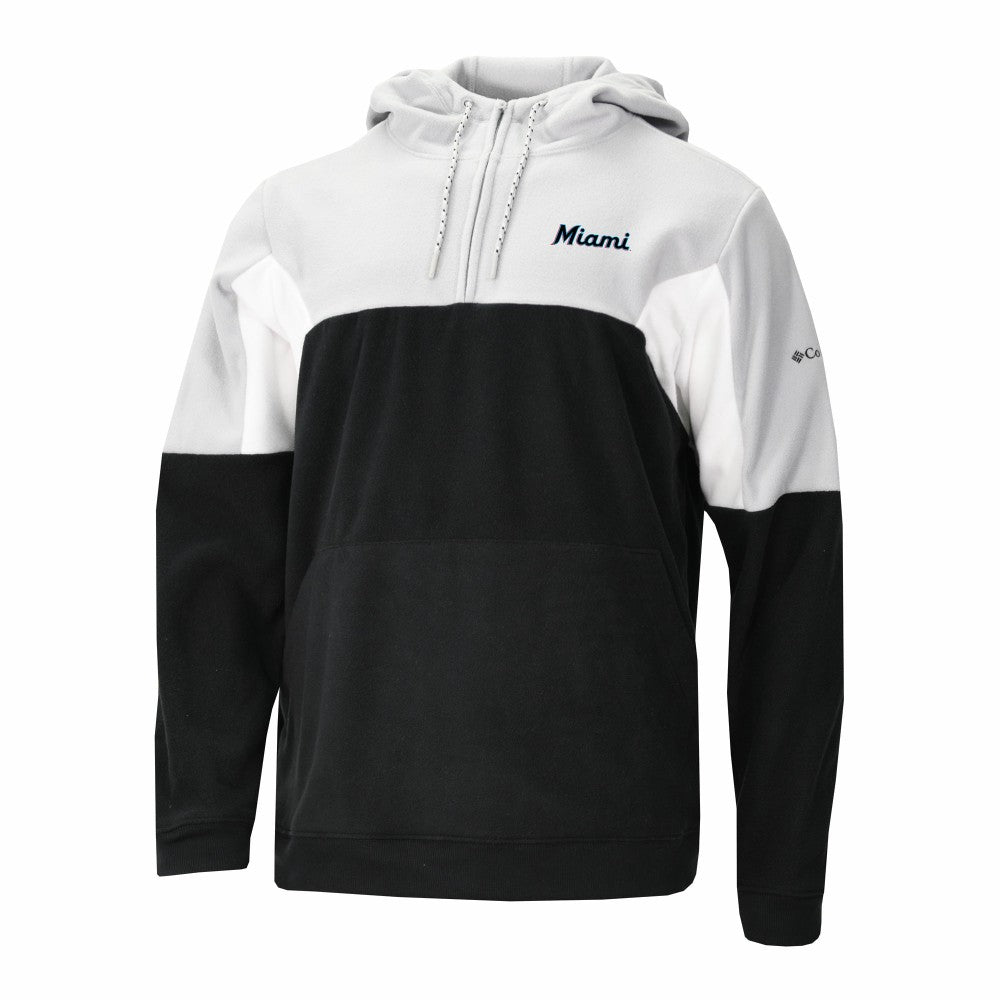 Miami Marlins Columbia Lodge Fleece Quarter-Zip Hoodie | MLB Near me