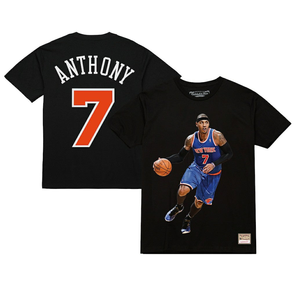 Carmelo Anthony New York Knicks Male Adult Black NBA ULTIMATE PLAYER NUMBER TEE cheap On Sale