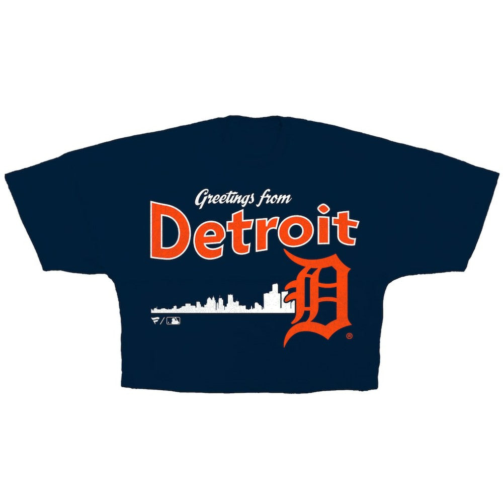 Detroit Tigers Fanatics Women's Skyline Crop T-Shirt | MLB Outlet