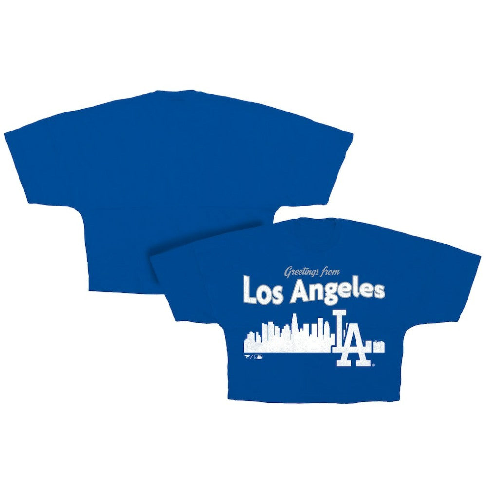 Los Angeles Dodgers Fanatics Women's Skyline Crop T-Shirt | MLB Sale