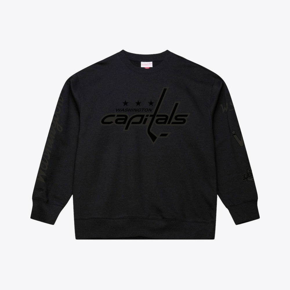 Washington Capitals Mitchell & Ness Phantom Fleece Crew Neck Sweatshirt Sale
