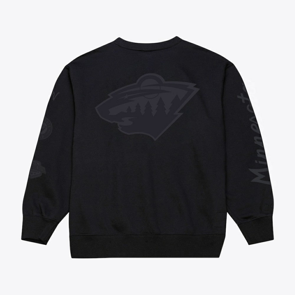 Minnesota Wild Mitchell & Ness Phantom Fleece Crew Neck Sweatshirt Sale
