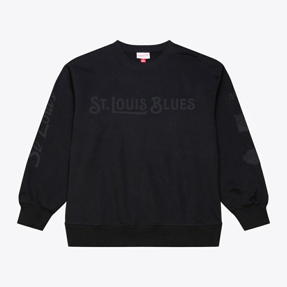 St. Louis Blues Mitchell & Ness Phantom Fleece Crew Neck Sweatshirt Online