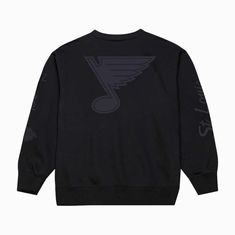 St. Louis Blues Mitchell & Ness Phantom Fleece Crew Neck Sweatshirt Online