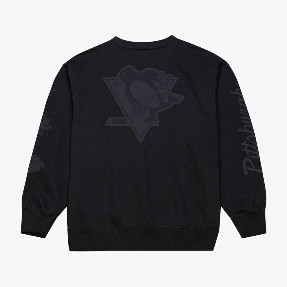 Pittsburgh Penguins Mitchell & Ness Phantom Fleece Crew Neck Sweatshirt On Sale