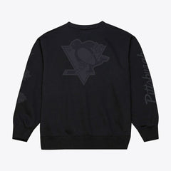 Pittsburgh Penguins Mitchell & Ness Phantom Fleece Crew Neck Sweatshirt On Sale