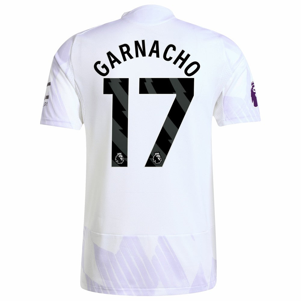 Alejandro Garnacho Manchester United 2025/26 Away Player Jersey White - Adidas