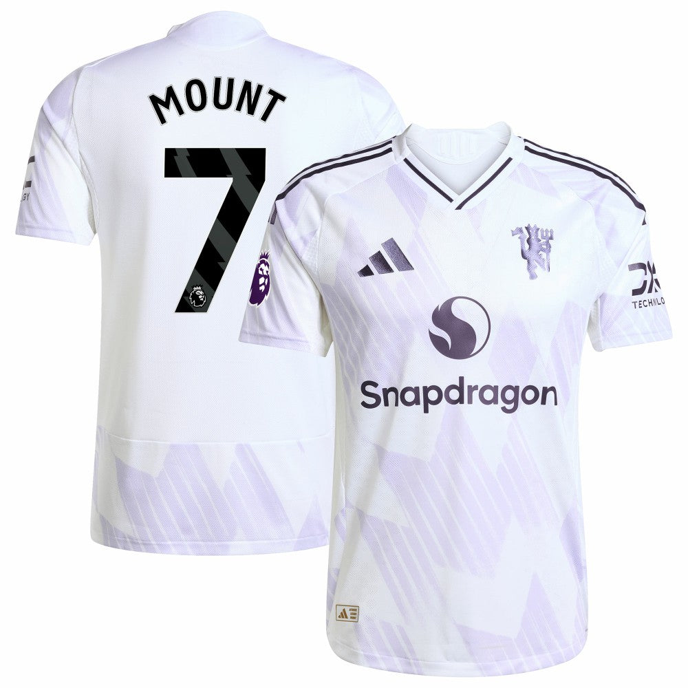 Mason Mount Manchester United 2025/26 Away Player Jersey White - Adidas