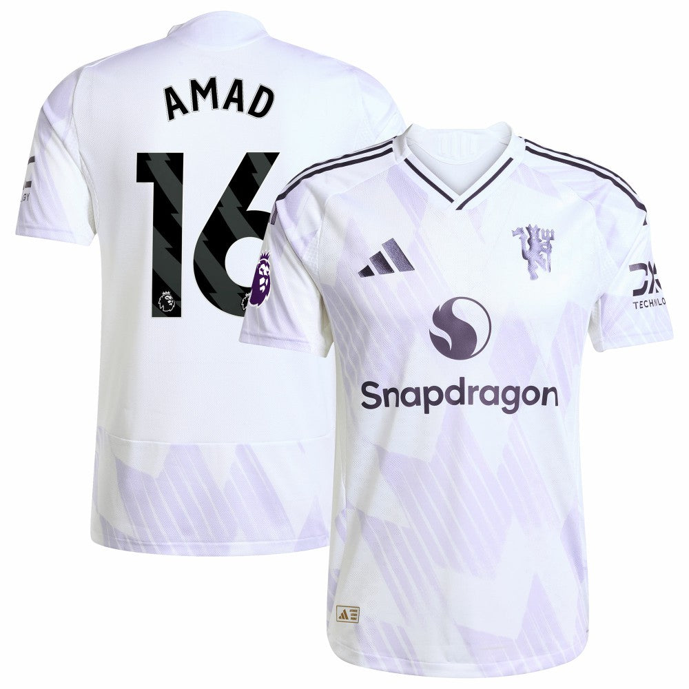 Amad Diallo Manchester United 2025/26 Away Player Jersey White - Adidas