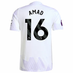 Amad Diallo Manchester United 2025/26 Away Player Jersey White - Adidas