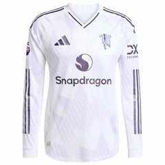 Bruno Fernandes Manchester United 2025/26 Away Long Sleeve Player Jersey White - Adidas