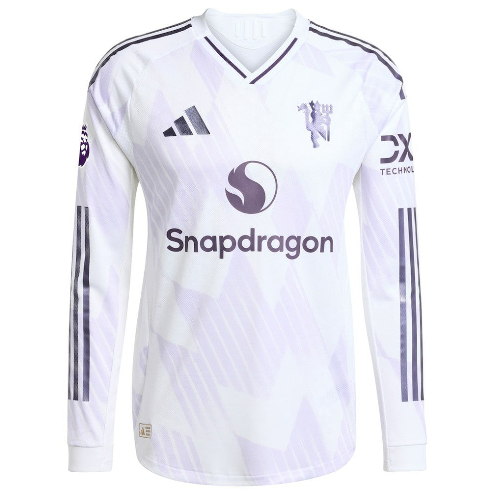 Alejandro Garnacho Manchester United 2025/26 Away Long Sleeve Player Jersey White - Adidas