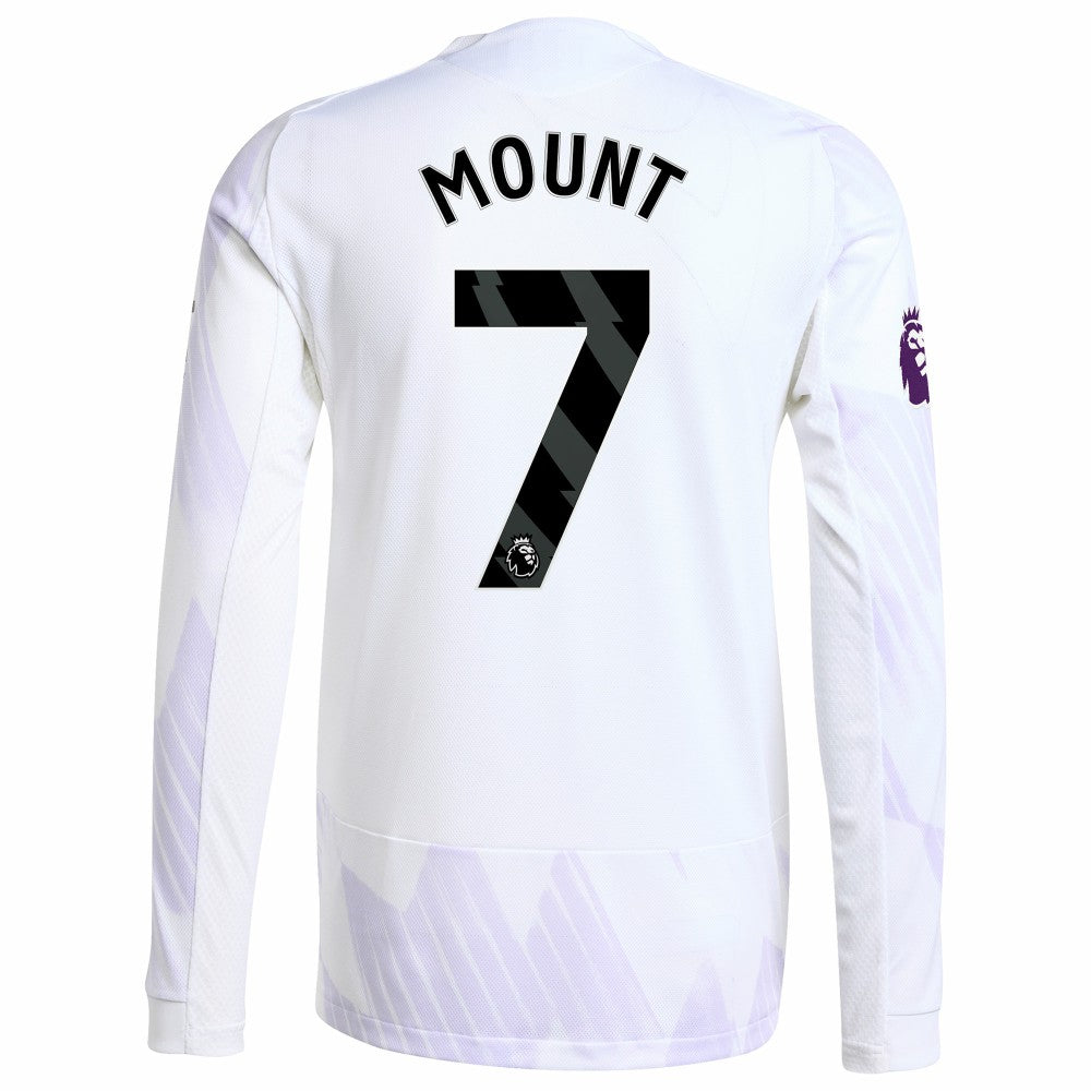Mason Mount Manchester United 2025/26 Away Long Sleeve Player Jersey White - Adidas