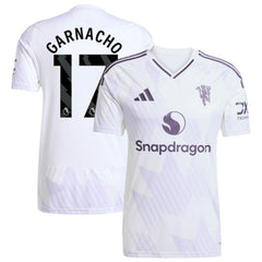 Alejandro Garnacho Manchester United 2025/26 Away Replica Player Jersey White - Adidas