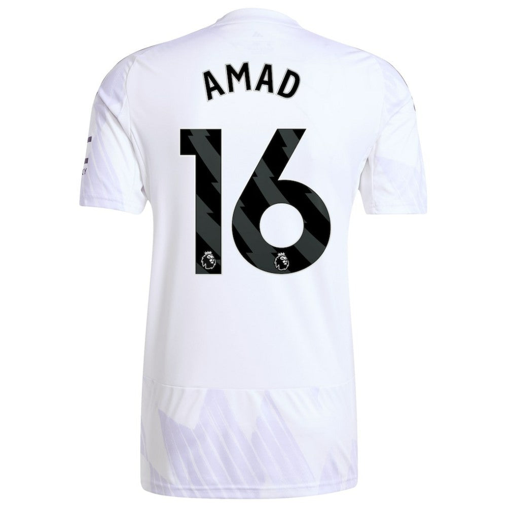 Amad Diallo Manchester United 2025/26 Away Replica Player Jersey White - Adidas