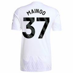 Kobbie Mainoo Manchester United 2025/26 Away Replica Player Jersey White - Adidas