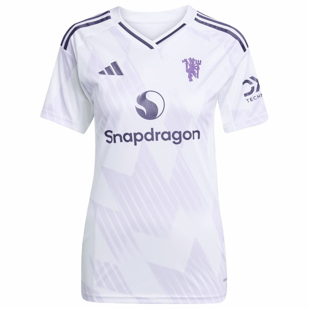 Bruno Fernandes Manchester United Women's 2025/26 Away Replica Player Jersey White - Adidas
