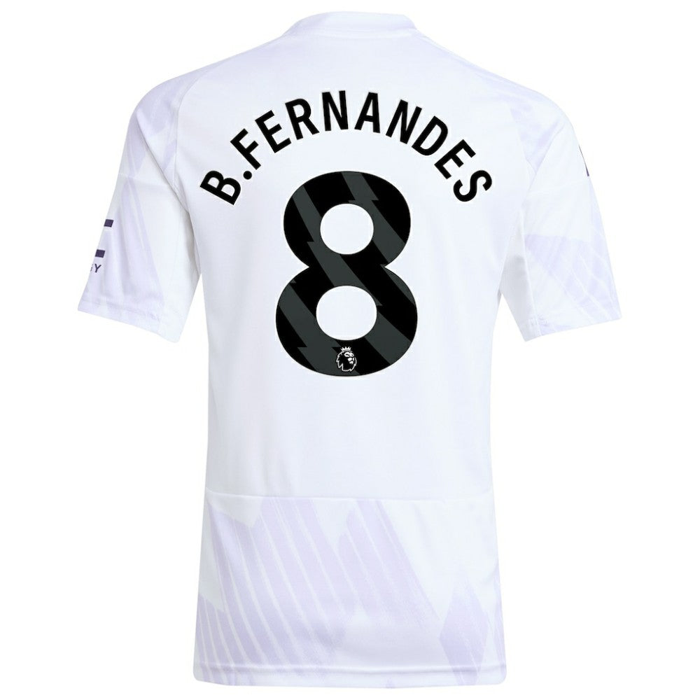 Bruno Fernandes Manchester United Youth 2025/26 Away Replica Player Jersey White - Adidas
