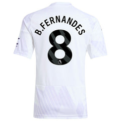 Bruno Fernandes Manchester United Youth 2025/26 Away Replica Player Jersey White - Adidas