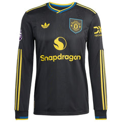 Manchester United 2025/26 Third Long Sleeve Jersey Black - Adidas