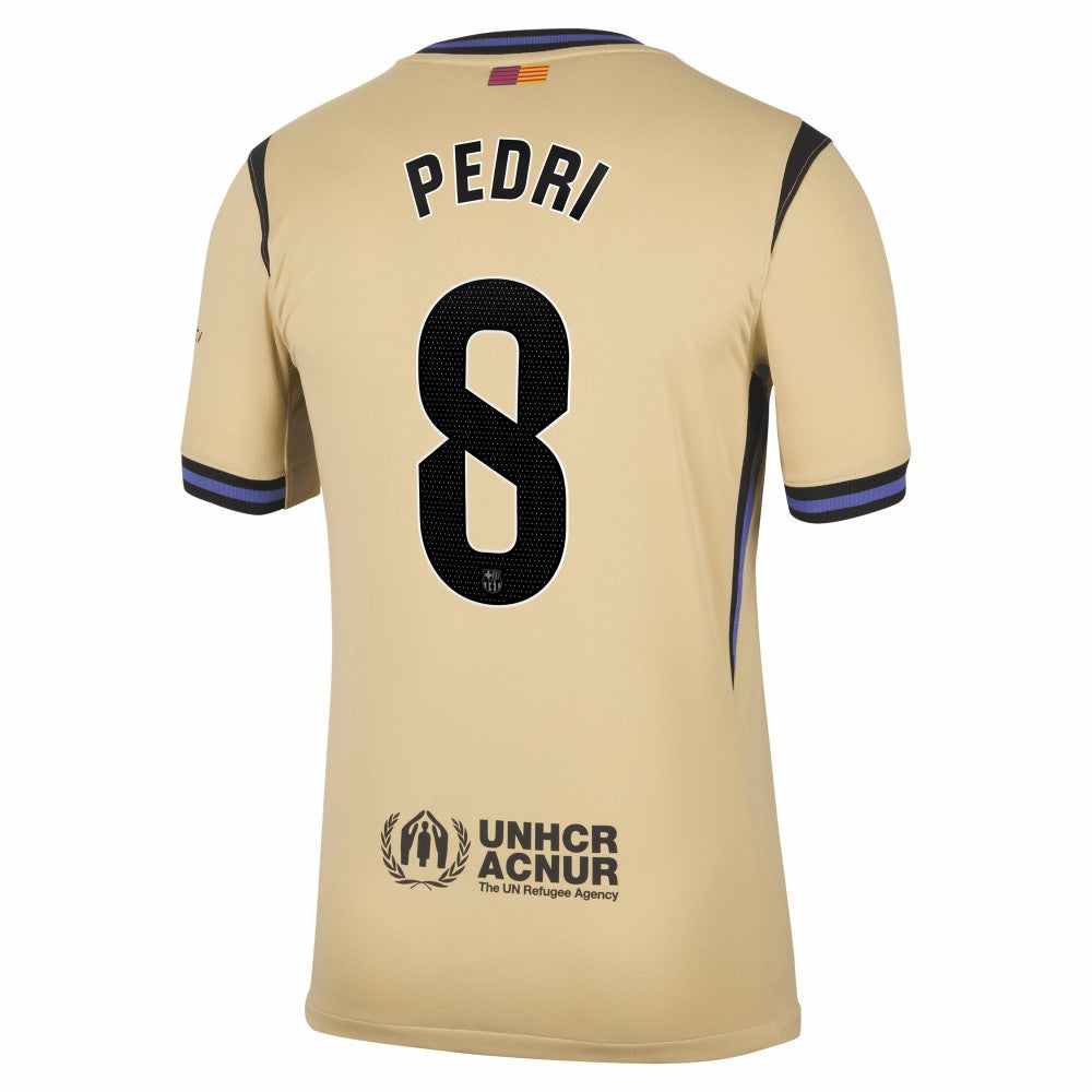 Pedri Barcelona 2025/26 Away Stadium Replica Jersey Gold - Nike