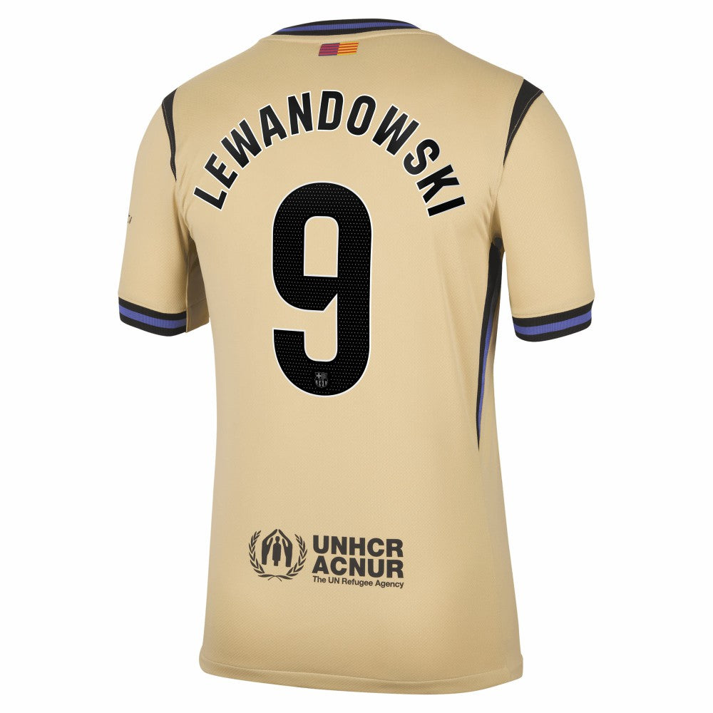 Robert Lewandowski Barcelona 2025/26 Away Stadium Replica Jersey Gold - Nike