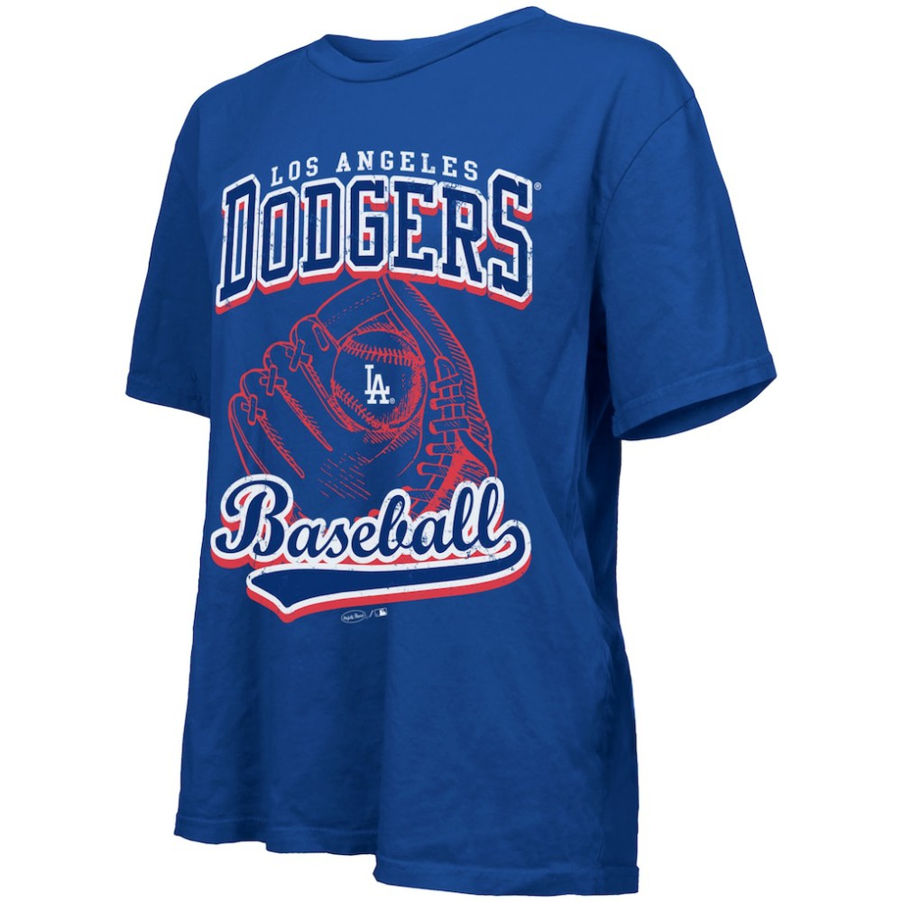 Los Angeles Dodgers Majestic Threads Women's Oversized First Base T-Shirt | MLB Shop