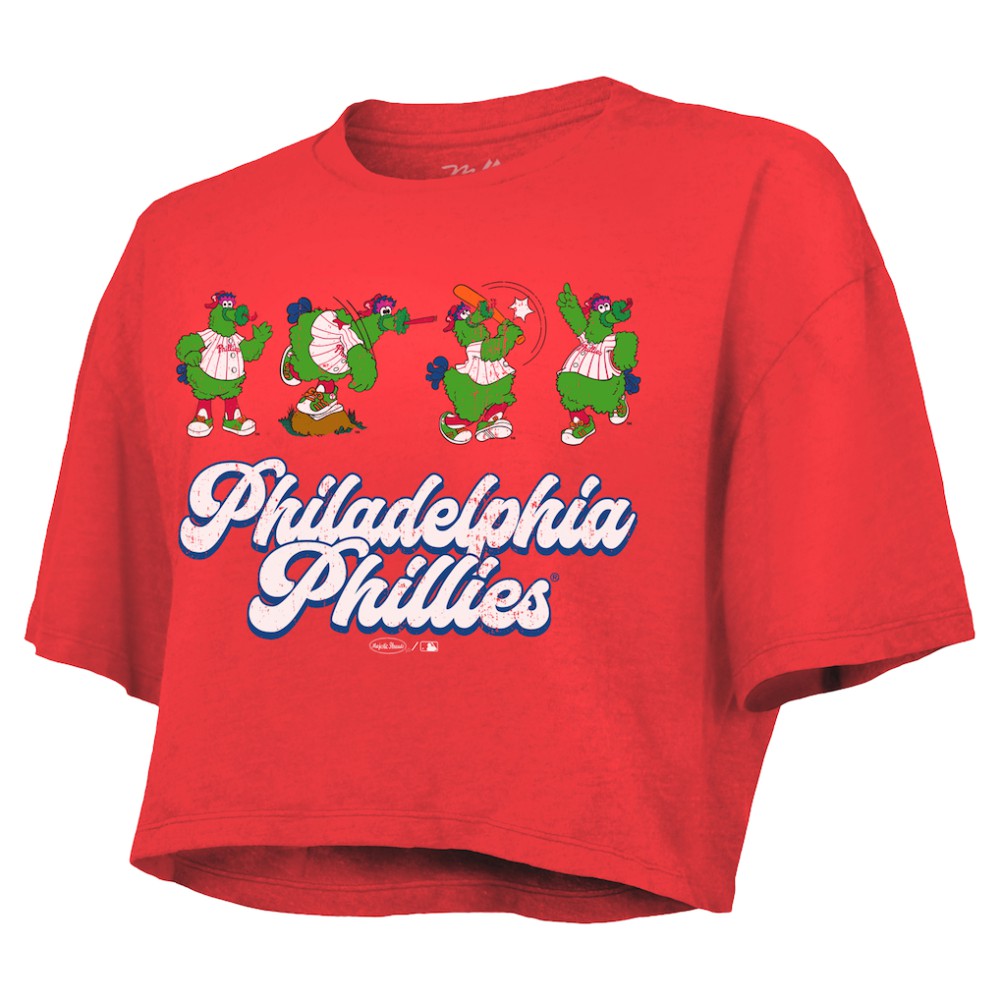 Philadelphia Phillies Majestic Threads Women's Boxy Crop T-Shirt | MLB For sale