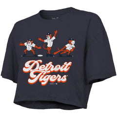 Detroit Tigers Majestic Threads Women's Boxy Crop T-Shirt | MLB Discount