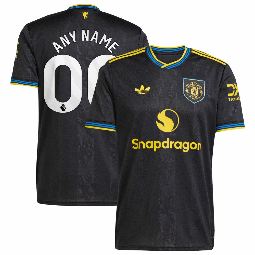 Manchester United 2025/26 Third Replica Custom Jersey Black - Adidas