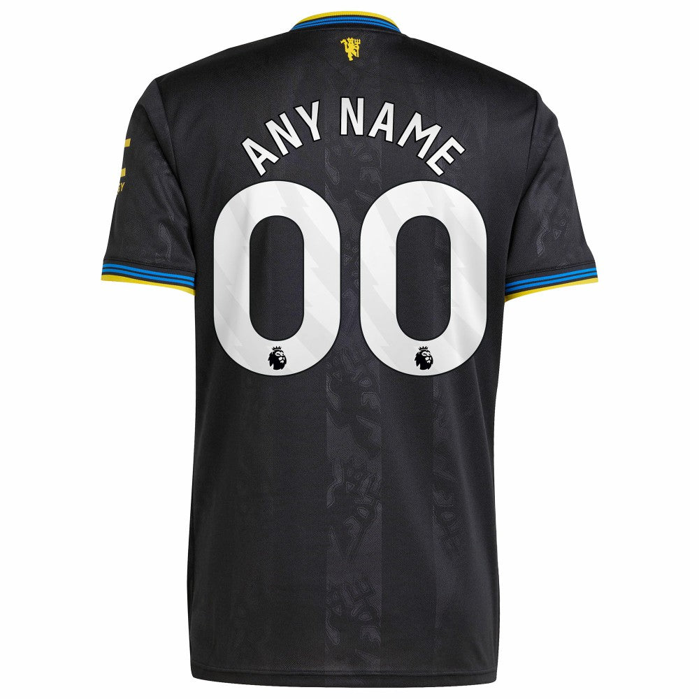 Manchester United 2025/26 Third Replica Custom Jersey Black - Adidas