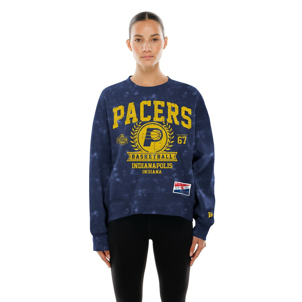 Indiana Pacers Women's Throwback Collection Mineral Wash Crewneck Sweatshirt On Sale