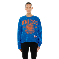 New York Knicks Women's Throwback Collection Mineral Wash Crewneck Sweatshirt New