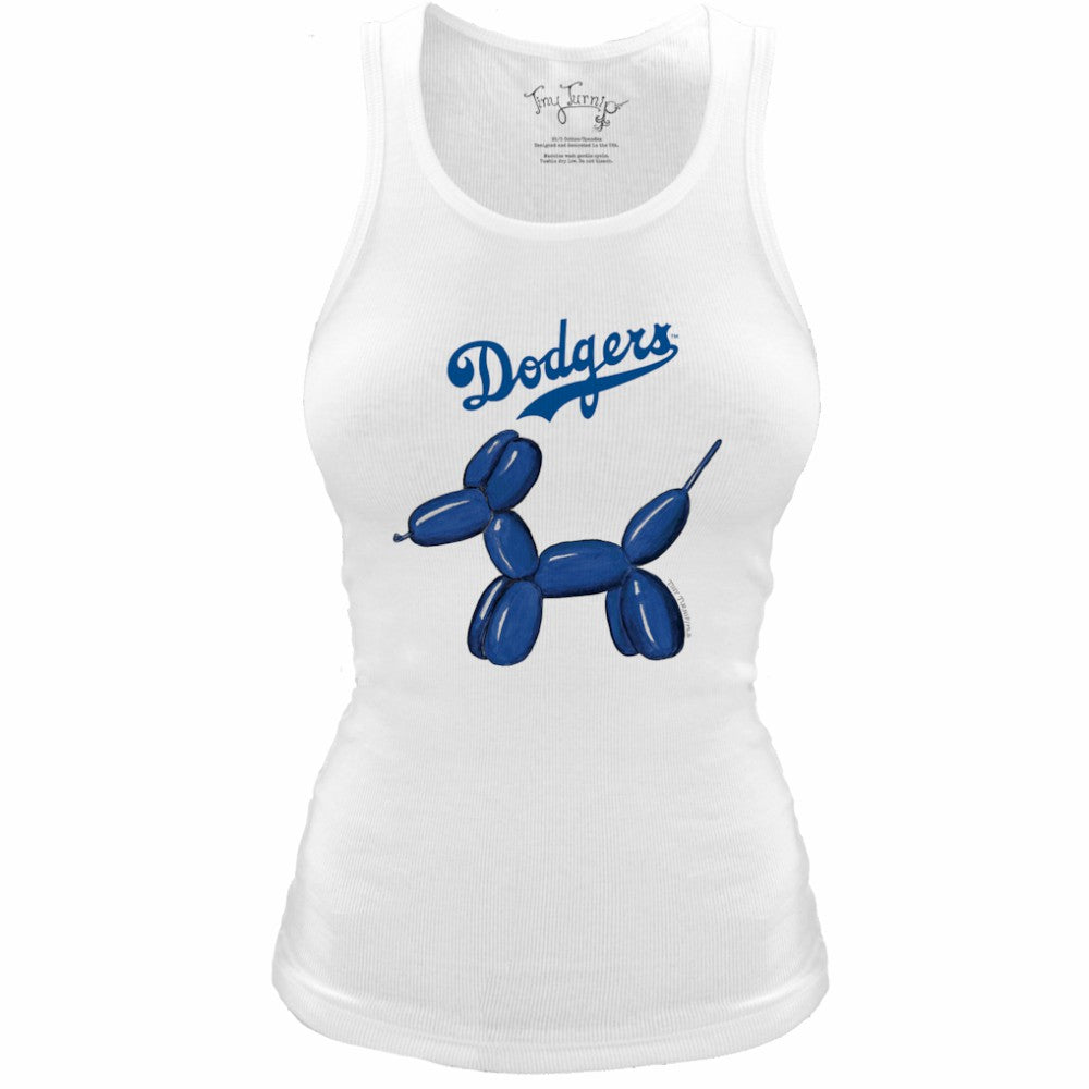 Los Angeles Dodgers Tiny Turnip Women's Fitted Balloon Dog Tri-Blend Tank Top | MLB For sale