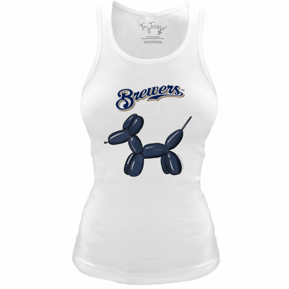 Milwaukee Brewers Tiny Turnip Women's Fitted Balloon Dog Tri-Blend Tank Top | MLB Shop