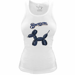 Milwaukee Brewers Tiny Turnip Women's Fitted Balloon Dog Tri-Blend Tank Top | MLB Shop