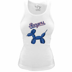 Texas Rangers Tiny Turnip Women's Fitted Balloon Dog Tri-Blend Tank Top | MLB Shop