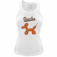 Baltimore Orioles Tiny Turnip Women's Fitted Balloon Dog Tri-Blend Tank Top | MLB Sale