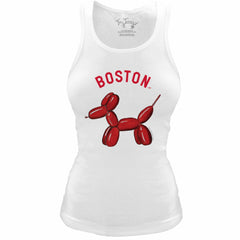 Boston Red Sox Tiny Turnip Women's Fitted Balloon Dog Tri-Blend Tank Top | MLB Sale