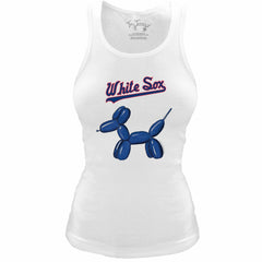 Chicago White Sox Tiny Turnip Women's Fitted Balloon Dog Tri-Blend Tank Top | MLB Discount