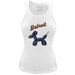 Detroit Tigers Tiny Turnip Women's Fitted Balloon Dog Tri-Blend Tank Top | MLB Sale